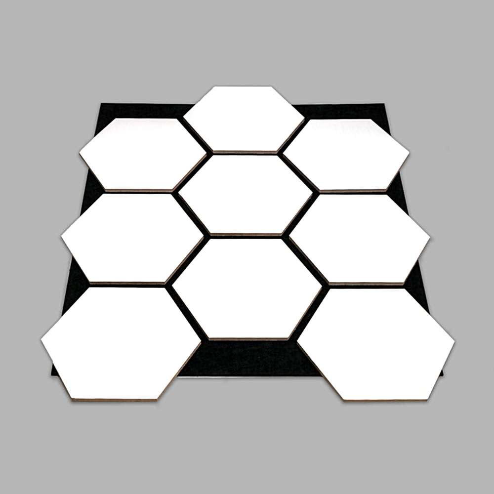BEYAZ HEXAGON AKUSTİK DUVAR PANELİ 